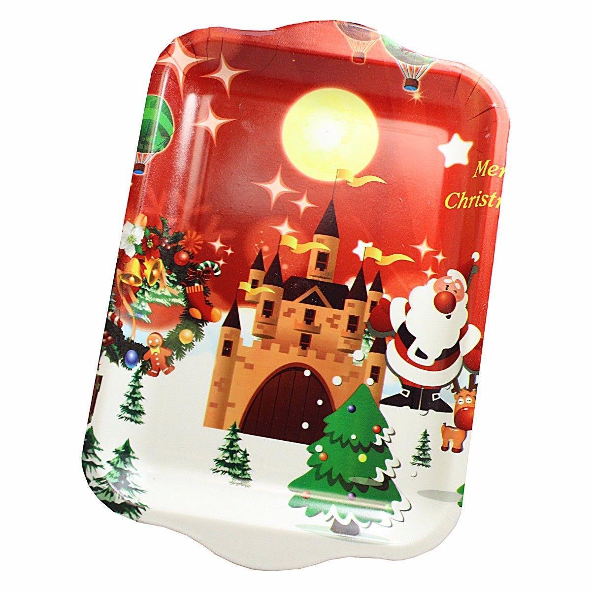 CHRISTMAS PRINTED FOOD TRAY SUITABLE FOR PARTIES   2770 (Parcel Rate)