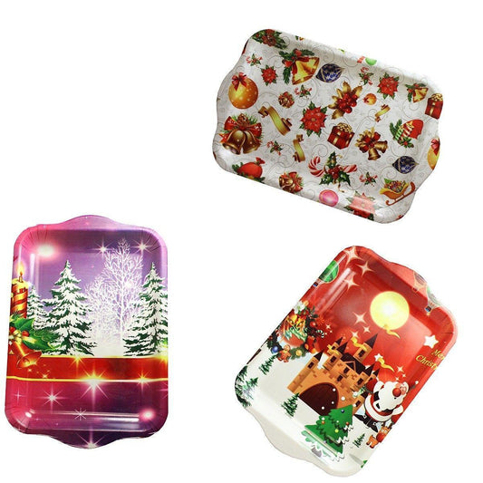 CHRISTMAS PRINTED FOOD TRAY SUITABLE FOR PARTIES   2770 (Parcel Rate)
