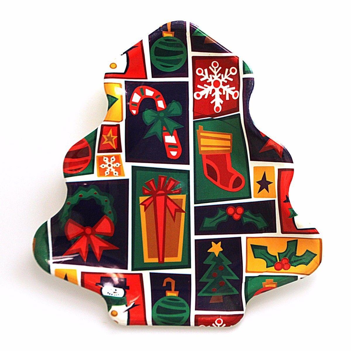 CHRISTMAS TREE SHAPED TRAY TABLE DECOR    2758 (Parcel Rate)