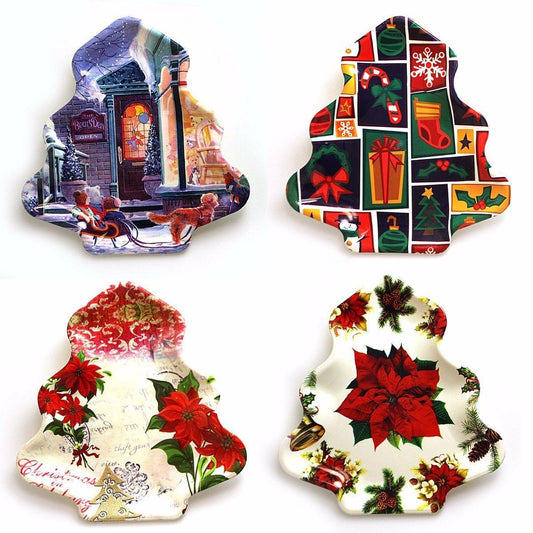 CHRISTMAS TREE SHAPED TRAY TABLE DECOR    2758 (Parcel Rate)