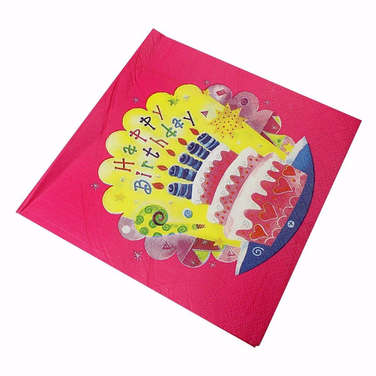 Pack of Fun Birthday Party Special Occasions Party Napkins Assorted Designs 1675 (Parcel Rate)