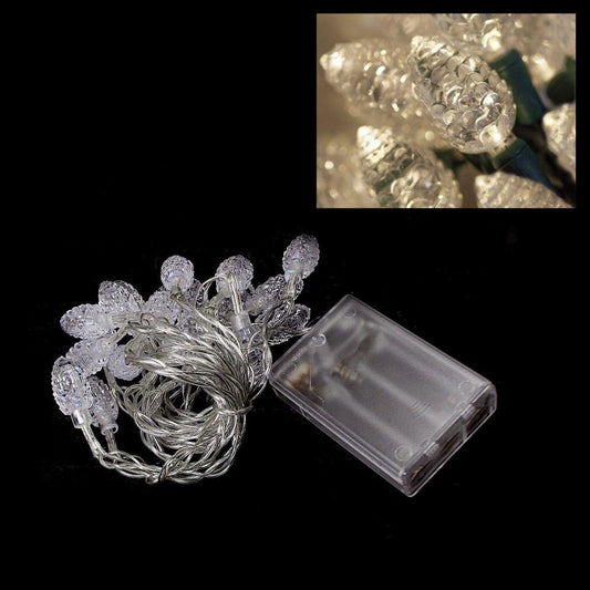 20 ACORN SHAPED WHITE CHRISTMAS LIGHTS 2700 (Parcel Rate)