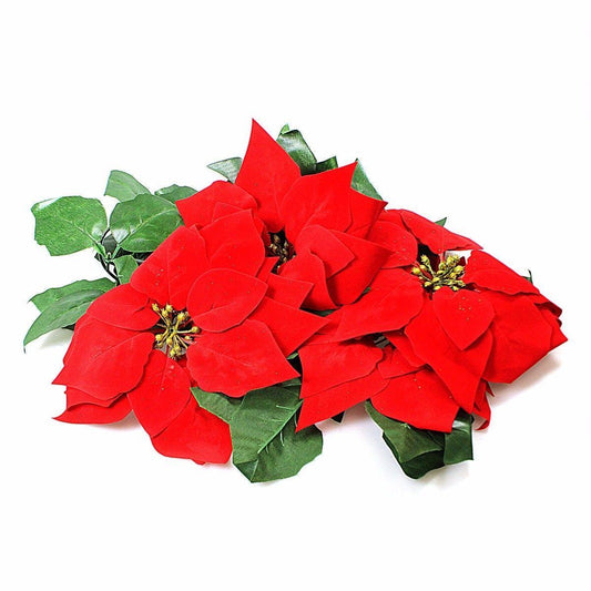 Christmas Poinsetta Novelty Red Flower Set 1245 (Parcel Rate)