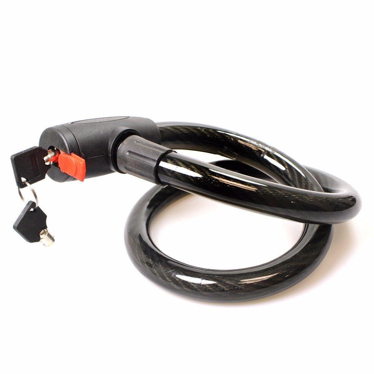 Heavy Duty Black Bicycle Lock With Keys Outdoors 0681 (Parcel Rate)
