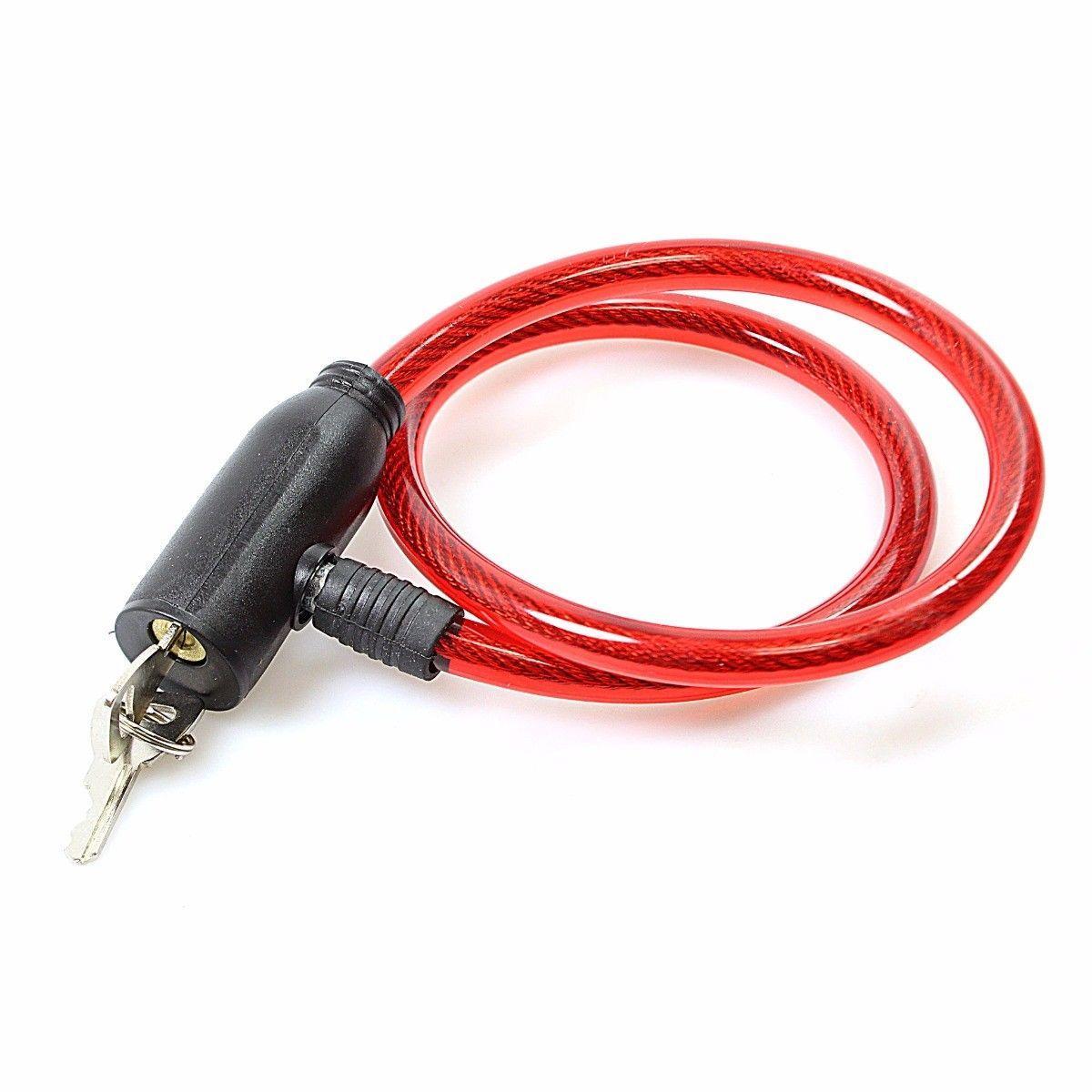 Assorted Colour Bicycle Lock With Keys Outdoors 0683 (Parcel Rate)