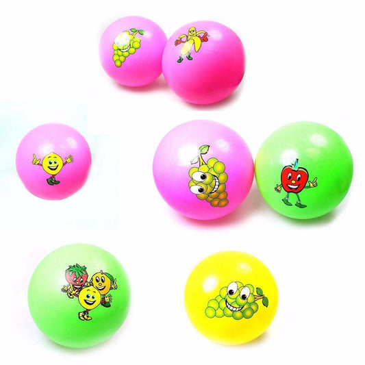 Kids Fun Assorted Colour Playing Throwining Balls With Emoji Print    1058 (Large Letter Rate)