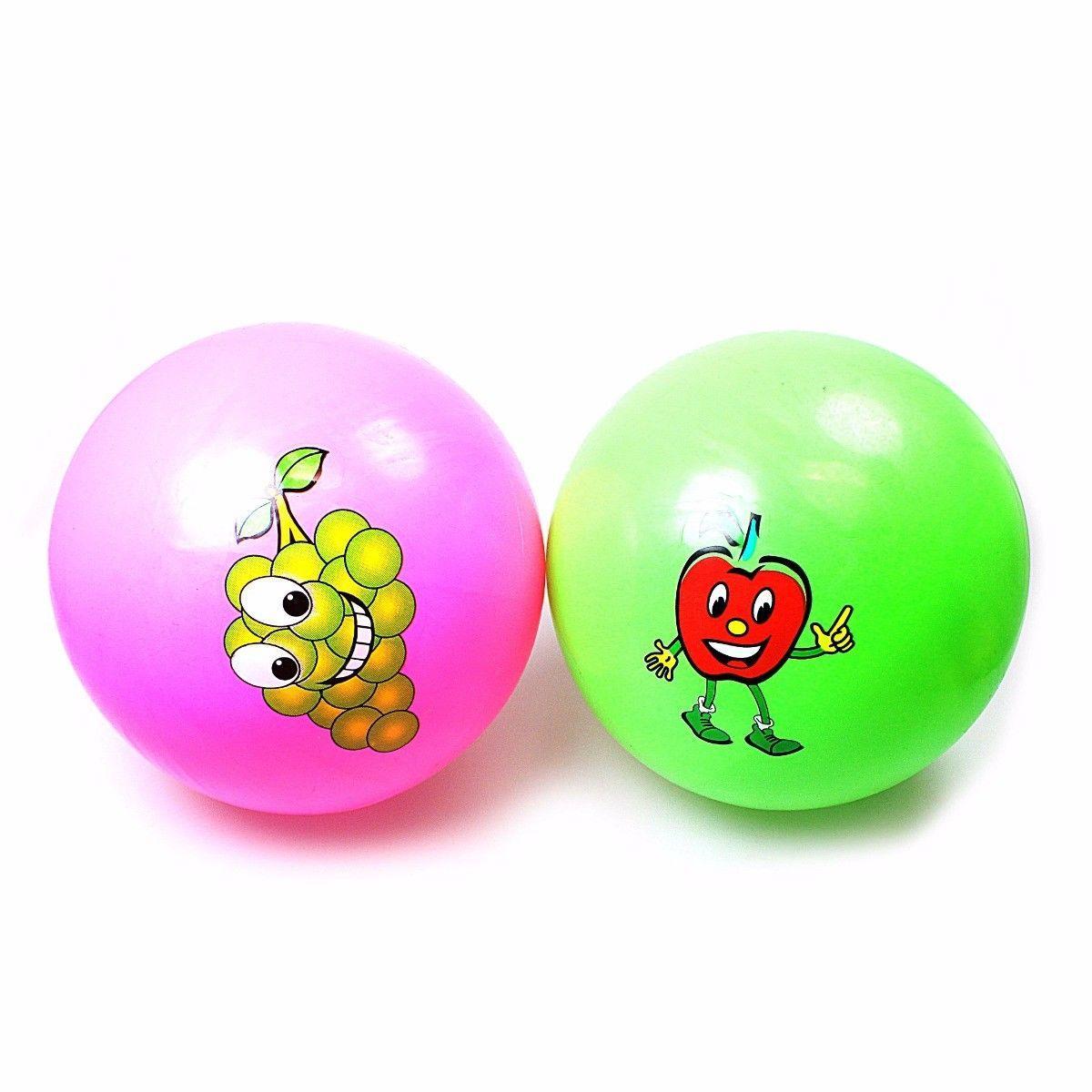 Kids Fun Assorted Colour Playing Throwining Balls With Emoji Print    1058 (Large Letter Rate)