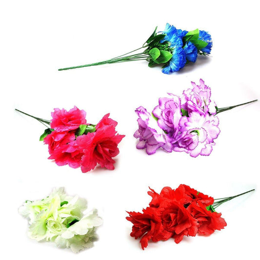 Beautiful Fancy Artificial Flower Bunch In Assorted Colours 1242 (Parcel Rate)