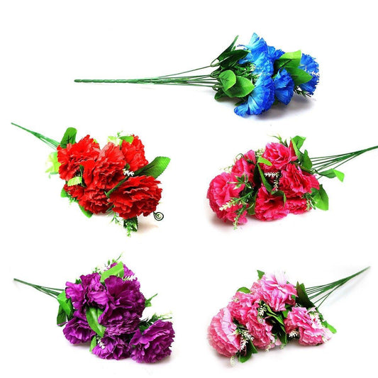 Beautiful Artificial Showpiece Flowers In Assorted Colours  1241 (Parcel Rate)