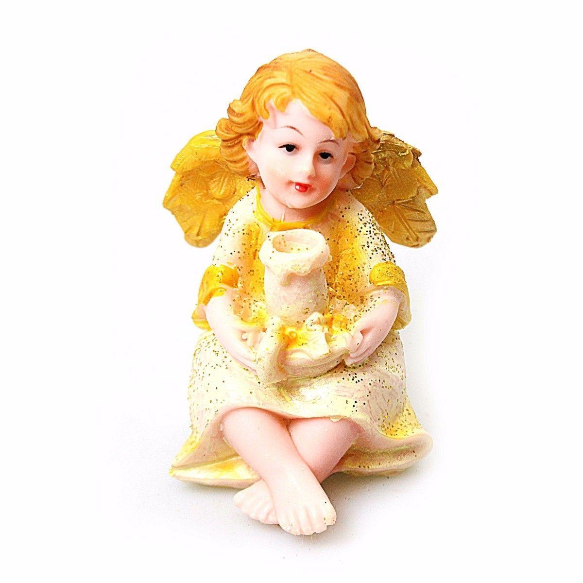 Golden Christmas Angel With Glitter 02075 (Parcel Rate)