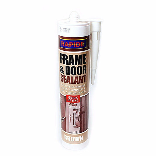 1x 280ml Frame Sealant Brown For All UPVC, Wood and Metal Door and Window Frames  5971 (Parcel Rate)