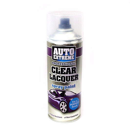 400ml CLEAR LACQUER Spray Paint Aerosol Can Auto Extreme Car Van Bike   1925 (Parcel Rate)