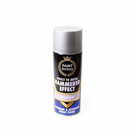 1 x Silver Hammer Effect Spray Paint Can Like Hammerite Metal Rust 400ml  7142 (Parcel Rate)