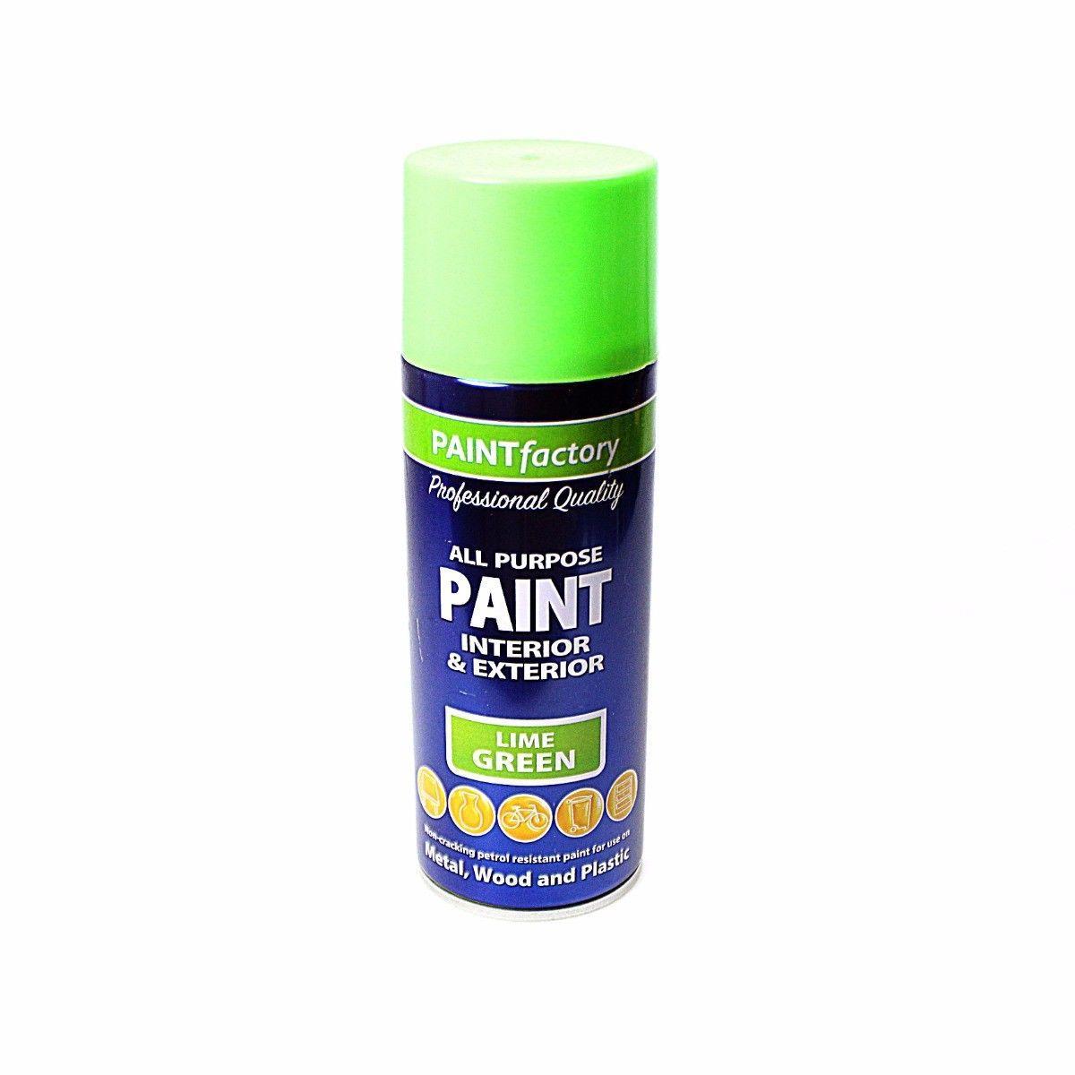 LIME GREEN ALL PURPOSE PAINT SPRAY 400ML CAN 1739PR  (Parcel Rate)