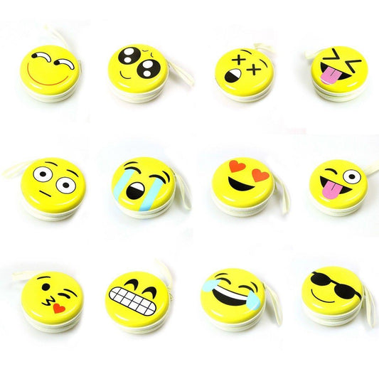 Assorted Emoji Face Earphone Pouch 7.5cm x 7cm   4496 (Large Letter Rate)