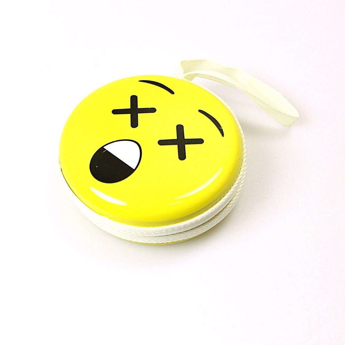 Assorted Emoji Face Earphone Pouch 7.5cm x 7cm   4496 (Large Letter Rate)