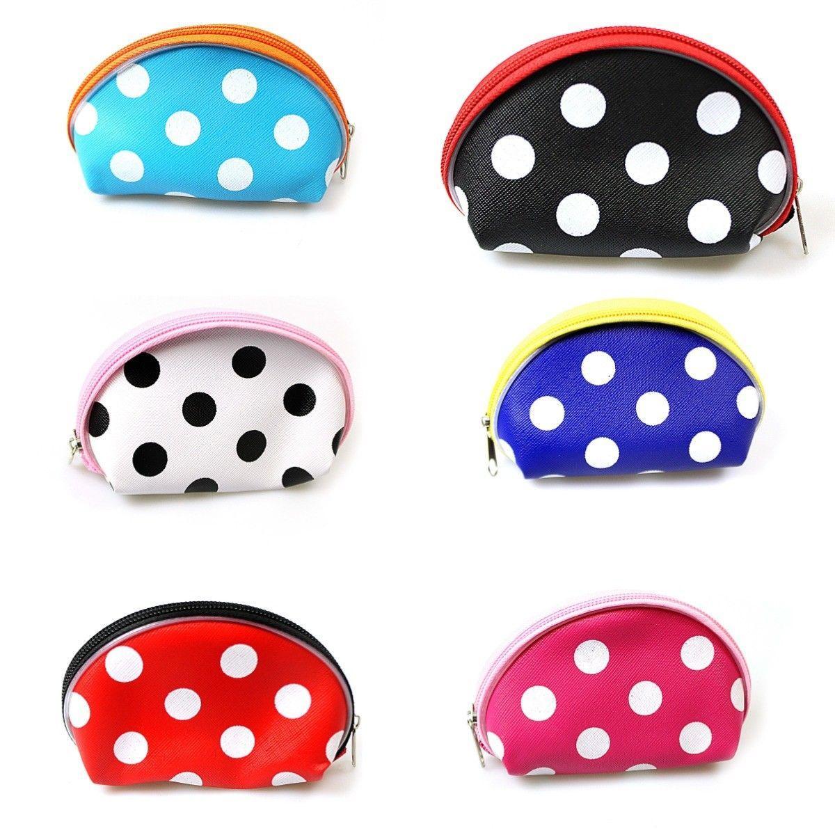 POLKA DOT LADIES PURSE IN ASSORTED COLOURS  4501 (Large Letter Rate)