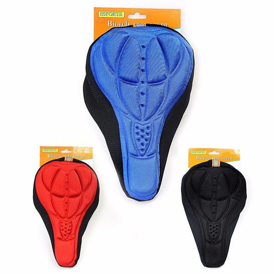 Bicycle Saddle Seat Cover Blue Red & Black 28cm x 18cm x 2cm  4035 (Parcel Rate)
