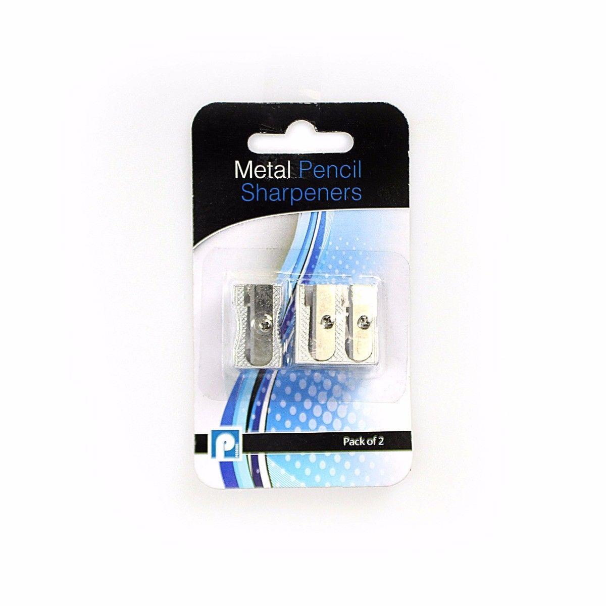 Pack Of 2 Metal Pencil Sharpeners  (Large Letter Rate)