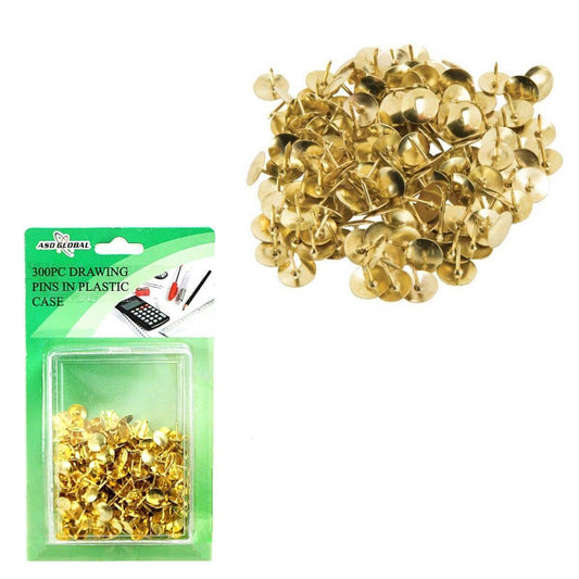 300 Pack Art And Crafts Golden Pins In Plastic Case Multipurpose Use Display Pins  2876 (Large Letter Rate)