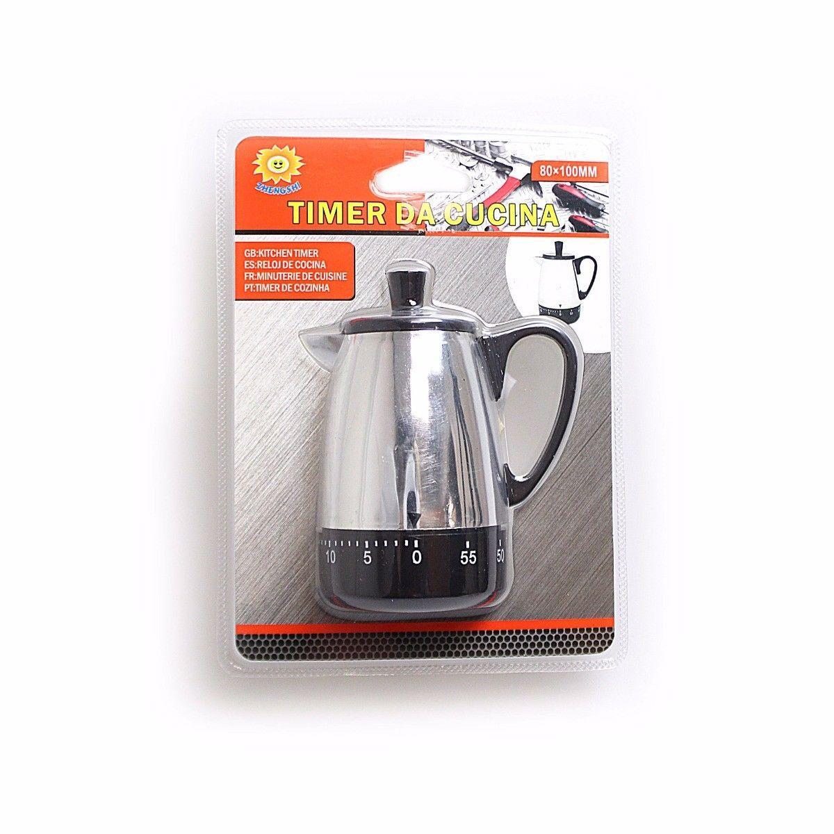 Modern Timer Kettle 80mm x 100mm Kitchen Home 4382 (Parcel Rate)