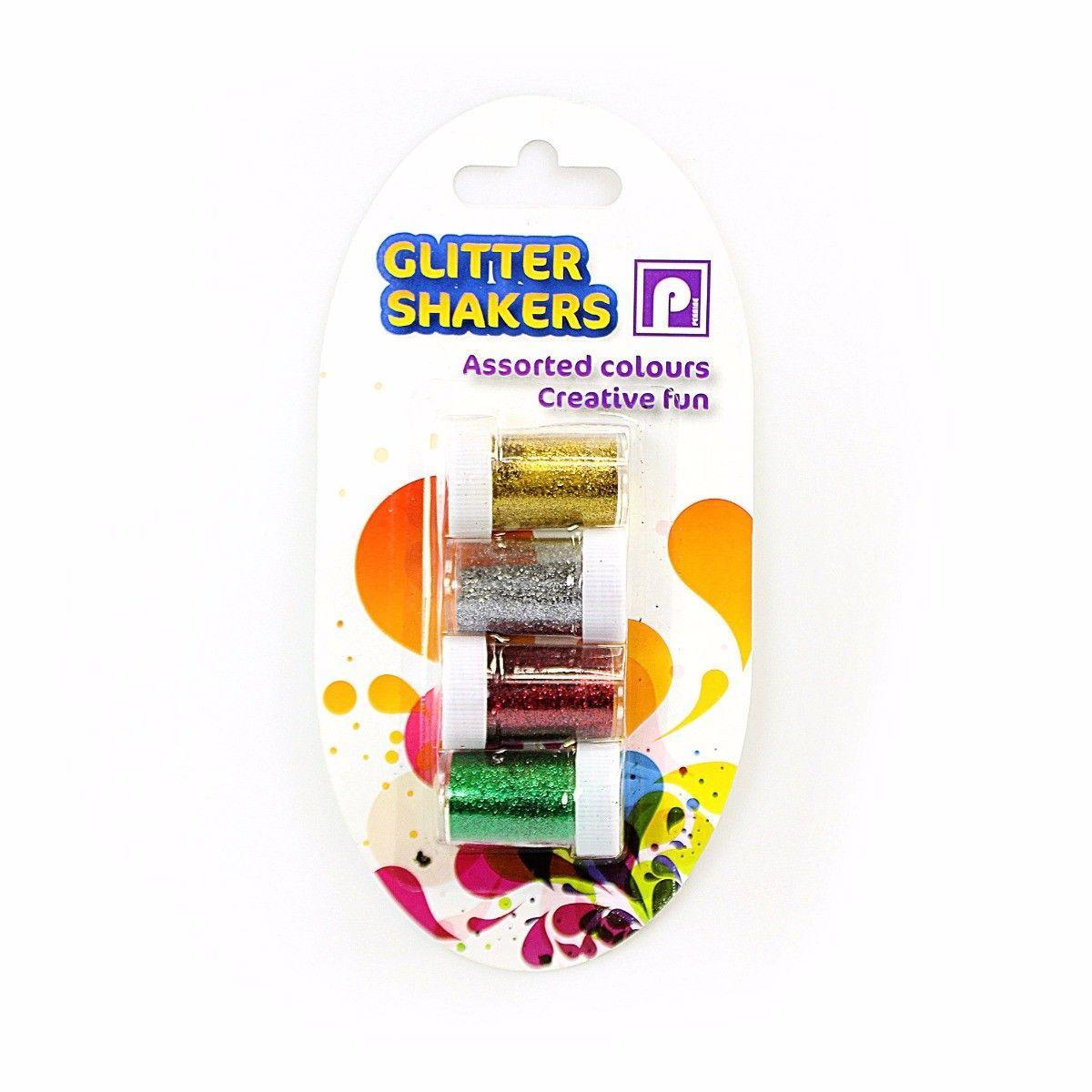 Art And Crafts 4 Assorted Colour Creative Fun Glitter Shakers 1 Pack P2447 (Parcel Rate)