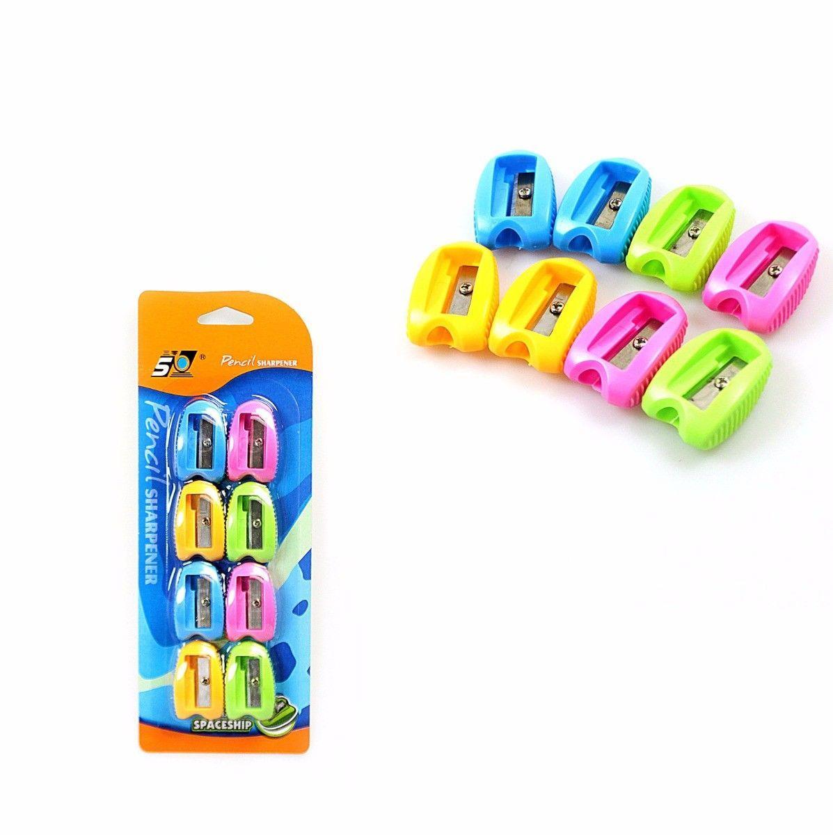 Sharpeners Spaceship Shaped Pack of 8 Assorted Colours 4407 (Large Letter Rate)