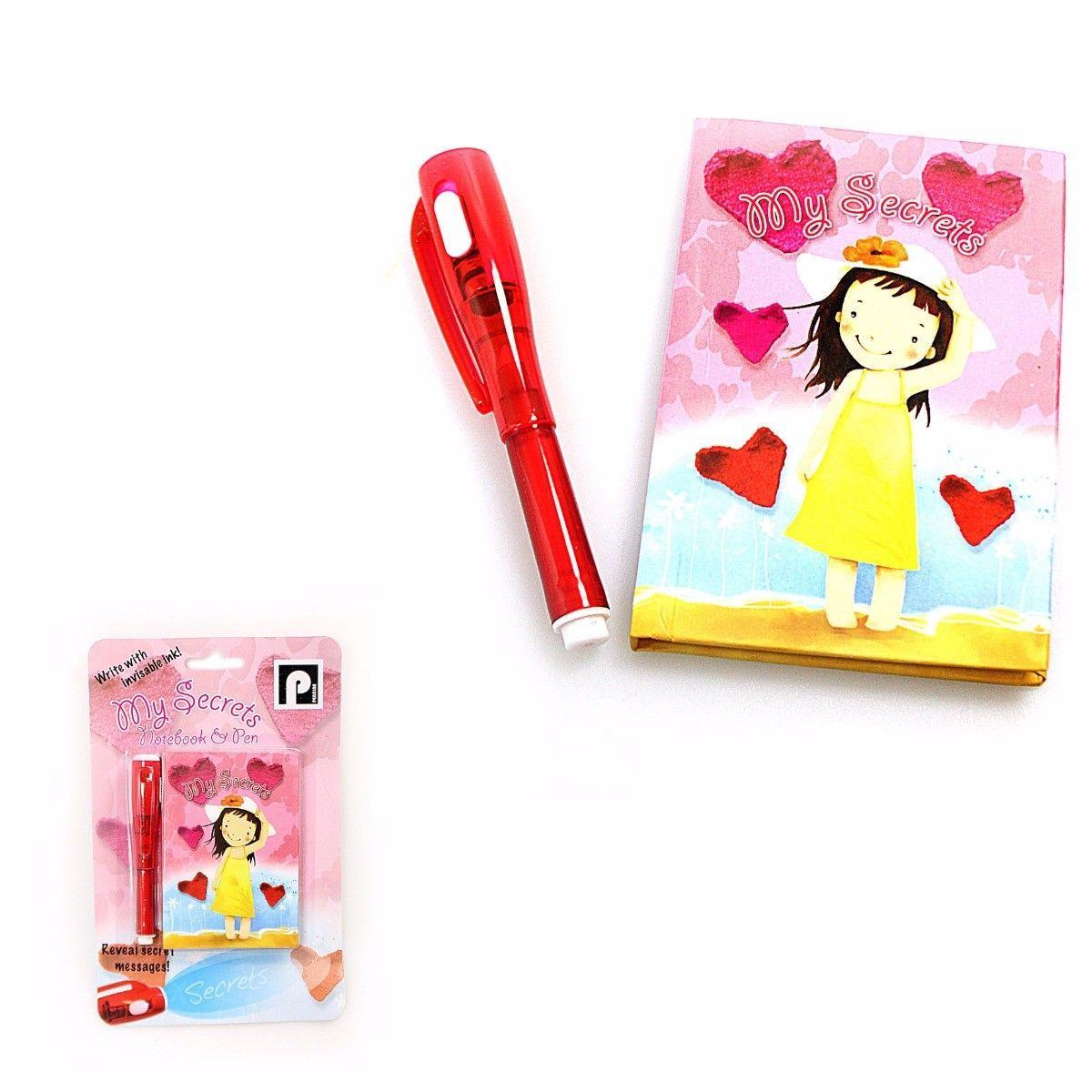 Girls My Secrets Notebook & Pen With Invisible Ink 3669 (Parcel Rate)