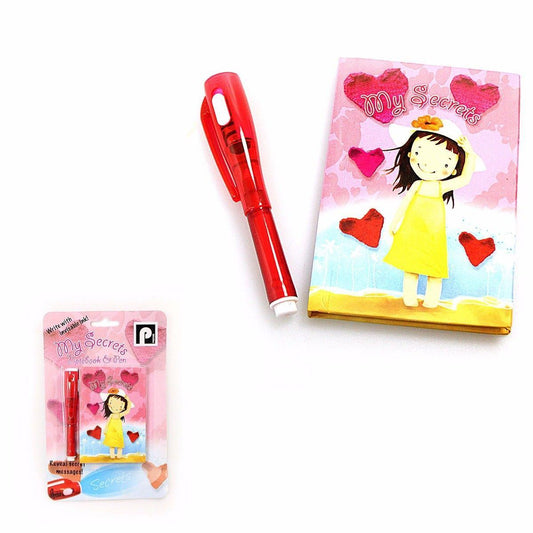 Girls My Secrets Notebook & Pen With Invisible Ink 3669 (Parcel Rate)