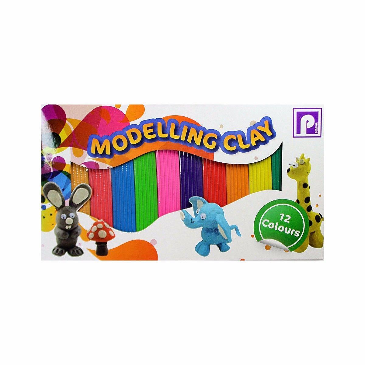 Modelling Clay 12 Assorted Colours Art & Craft 3925 (Parcel Rate)