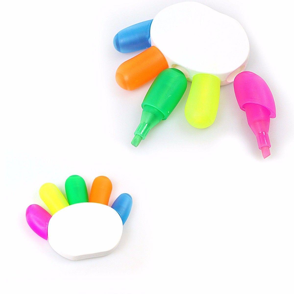 Hand Shaped Novelty Assorted Colour Highlighter Stationery 4147 (Large Letter Rate)