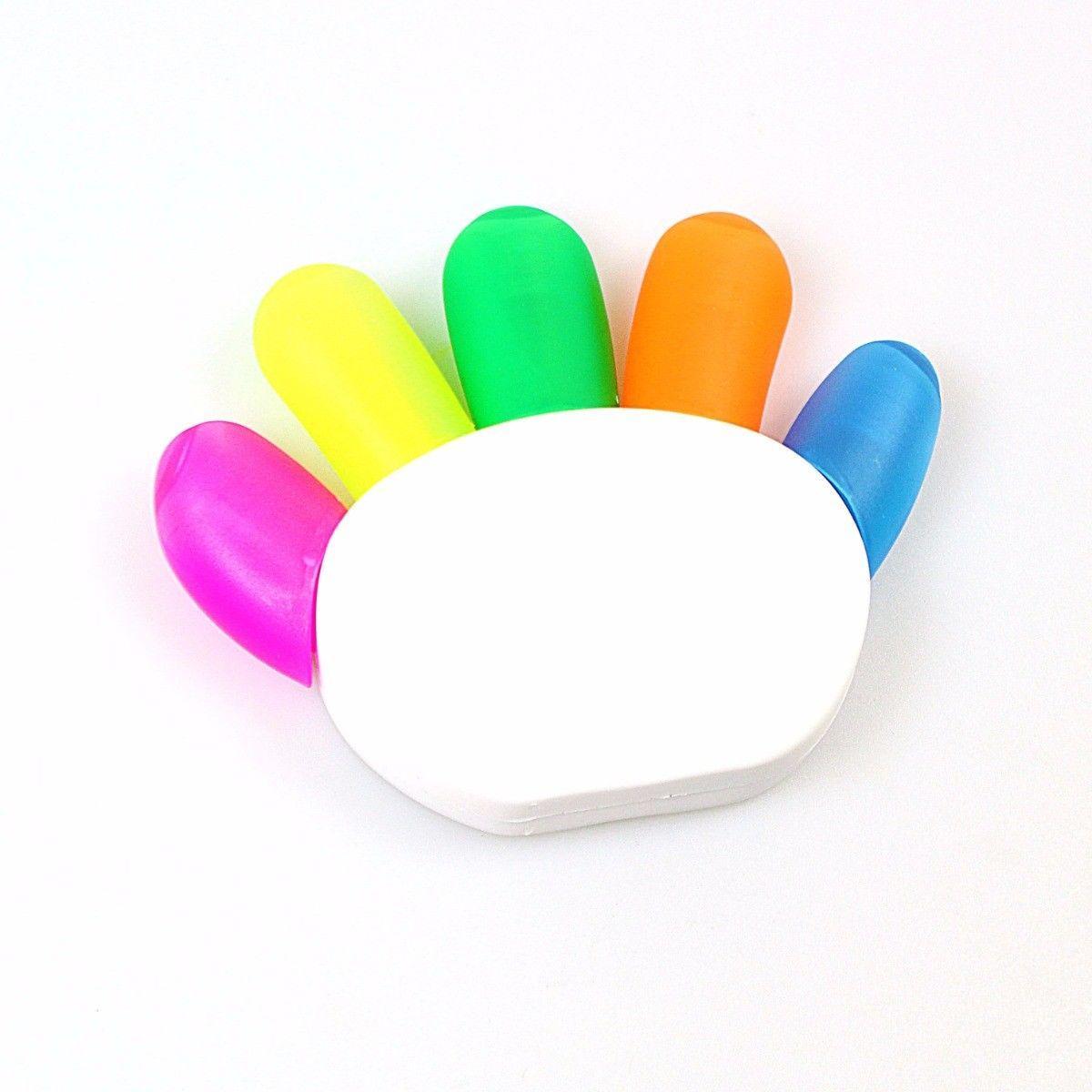 Hand Shaped Novelty Assorted Colour Highlighter Stationery 4147 (Large Letter Rate)