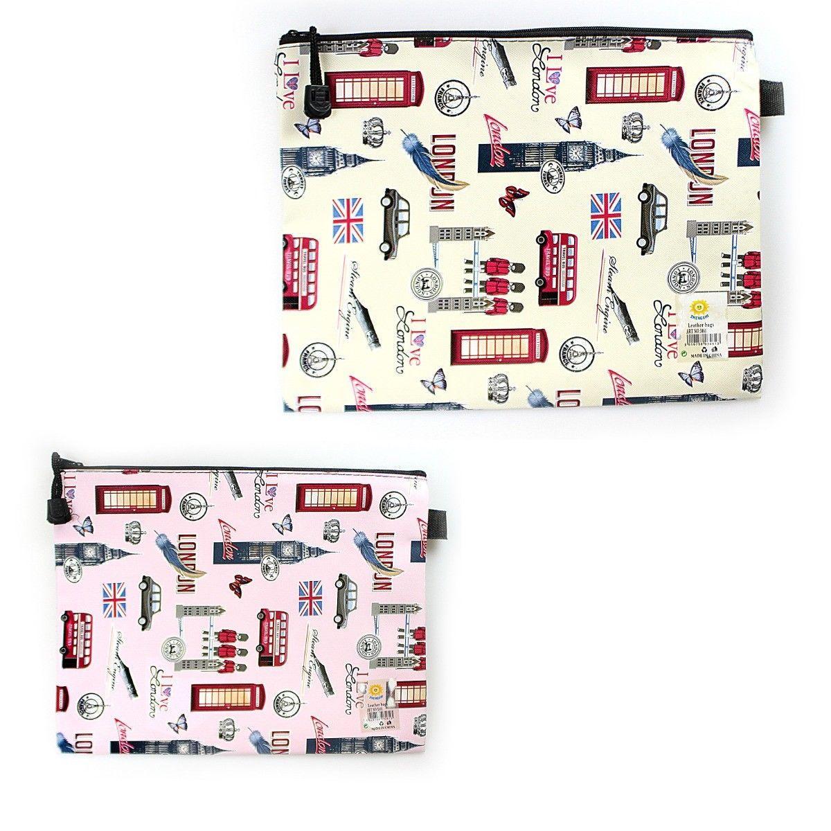 LARGE PENCIL CASE LONDON LEATHER BAG   3461 (Large Letter Rate)