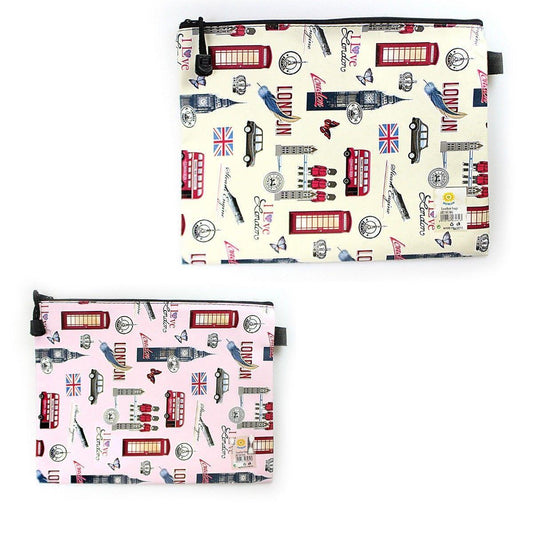 LARGE PENCIL CASE LONDON LEATHER BAG   3461 (Large Letter Rate)