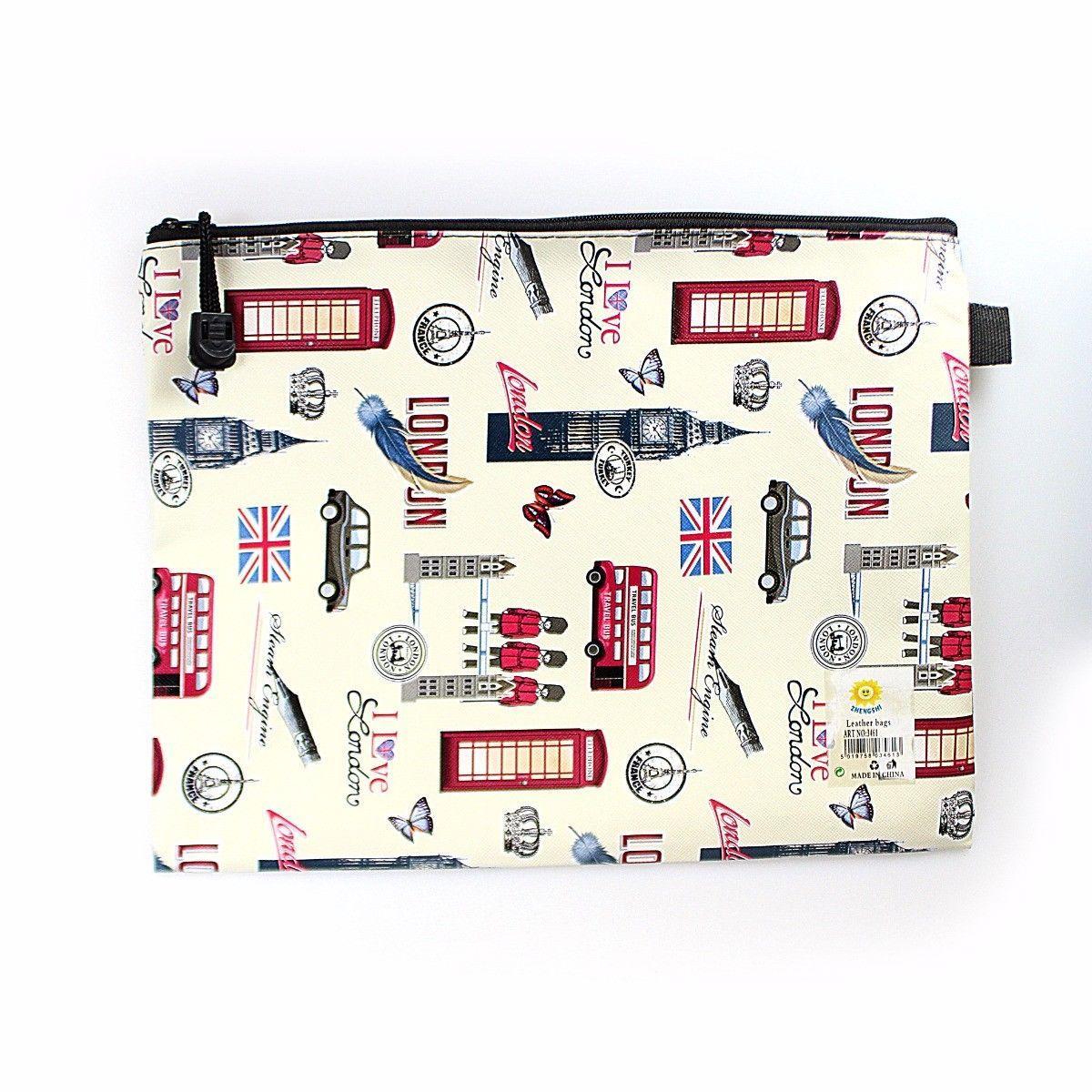 LARGE PENCIL CASE LONDON LEATHER BAG   3461 (Large Letter Rate)