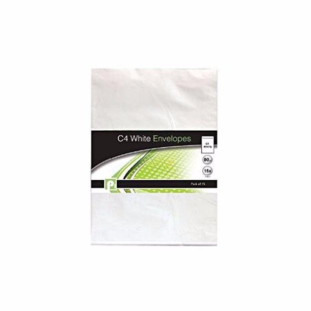 C4 12 Pack White Envelopes Office Supplies Home Peel And Seal Envelopes P2212 (Large Letter Rate)