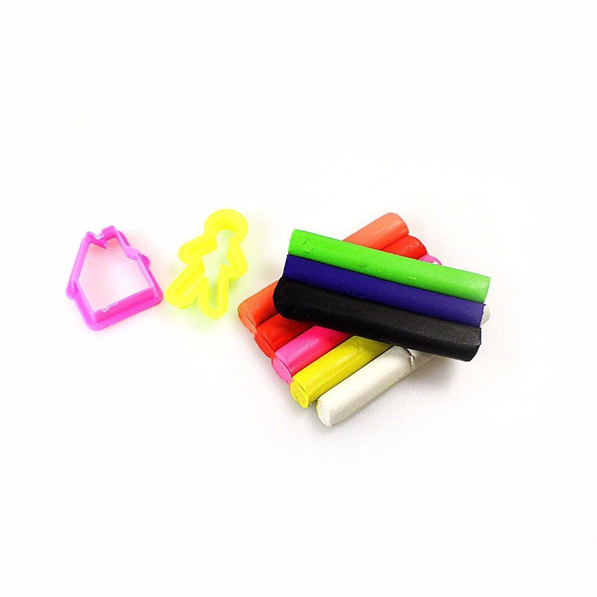 Childrens Assorted Colour Modelling Clay With Stencil 2848 (Parcel Rate)
