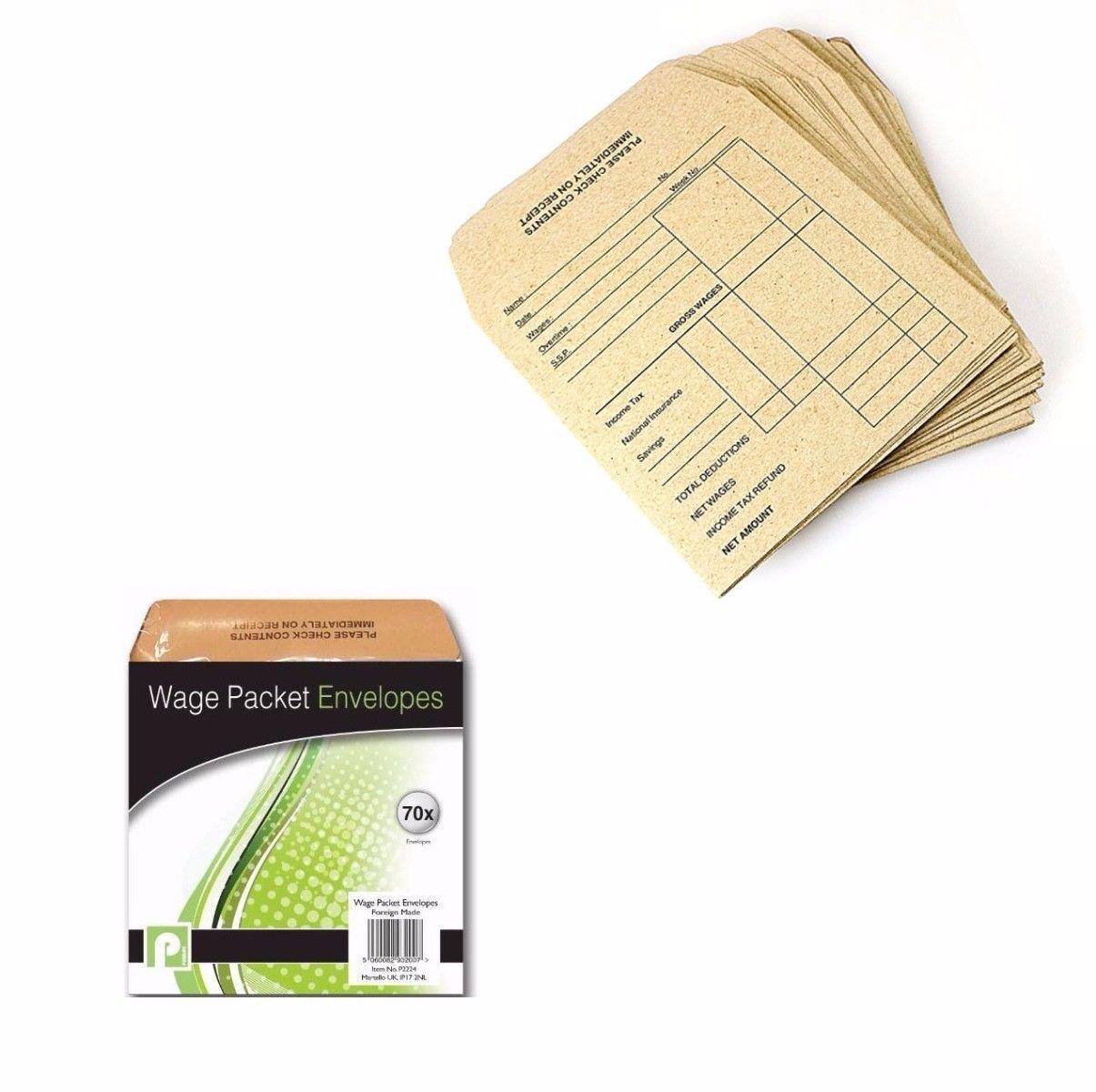 Pack Of 70 Wage Packet Envelopes Office 3200 (Parcel Rate)