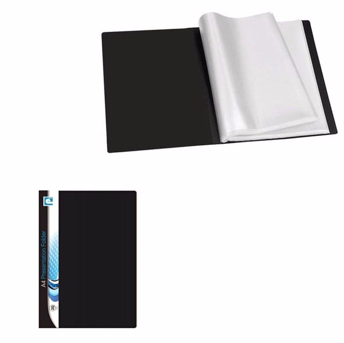 A4 Presentation Office Report Folder Attached Plastic Wallets Stationery 1700 (Parcel Rate)