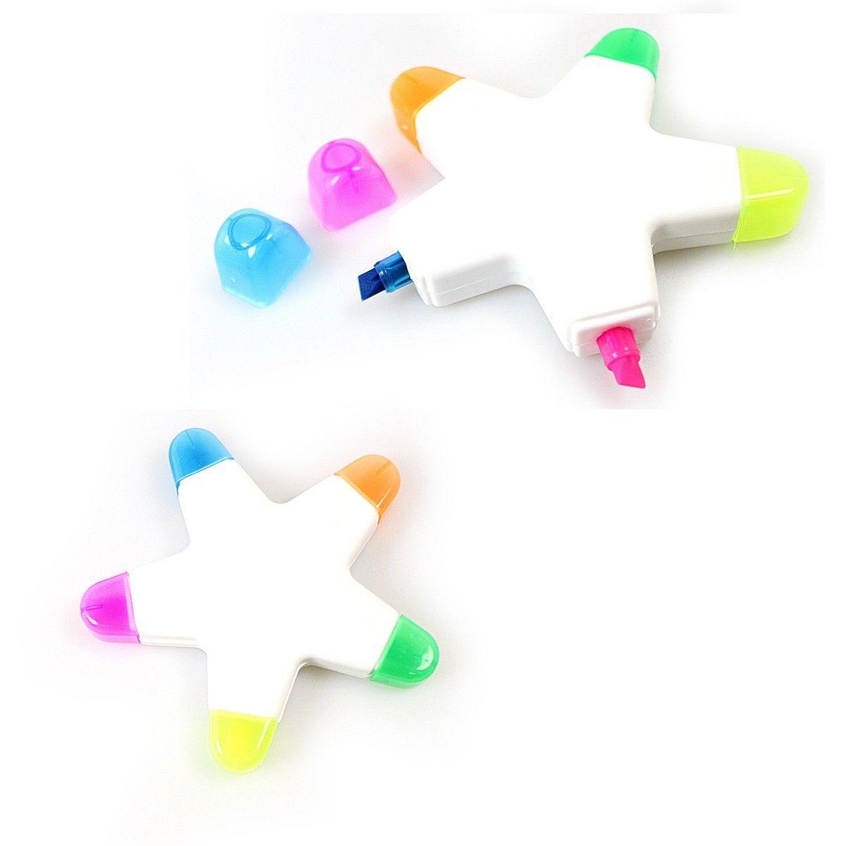 Childrens Novelty Highlighter Star Assorted Colours Arts & Craft 4145 (Large Letter Rate)