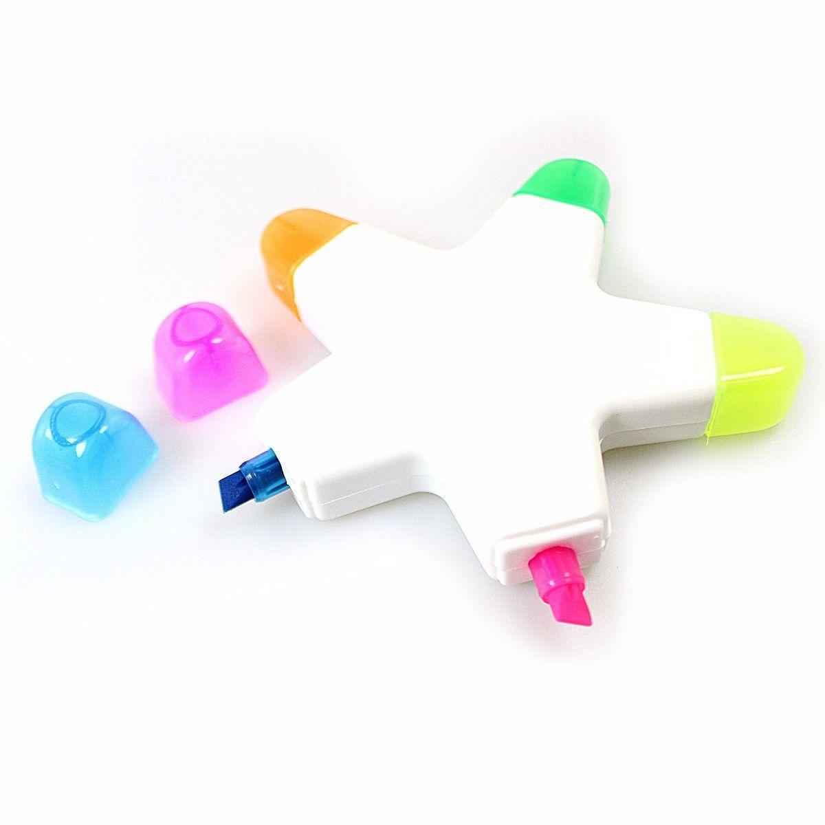 Childrens Novelty Highlighter Star Assorted Colours Arts & Craft 4145 (Large Letter Rate)