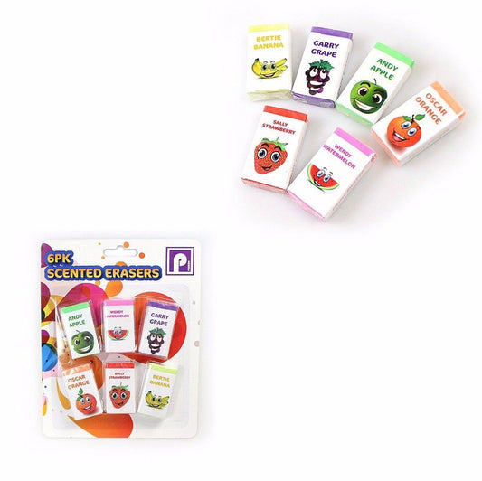 Scented Erasers In Fruit Character Packs Arts & Craft 3966 (Large Letter Rate)