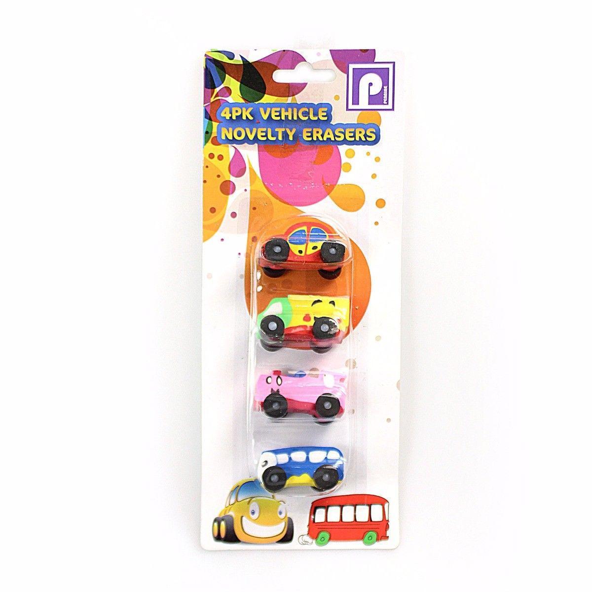 Childrens Fun Novelty Vehicles 4 Pack Stationery Home Arts & Crafts 3968 (Large Letter Rate)