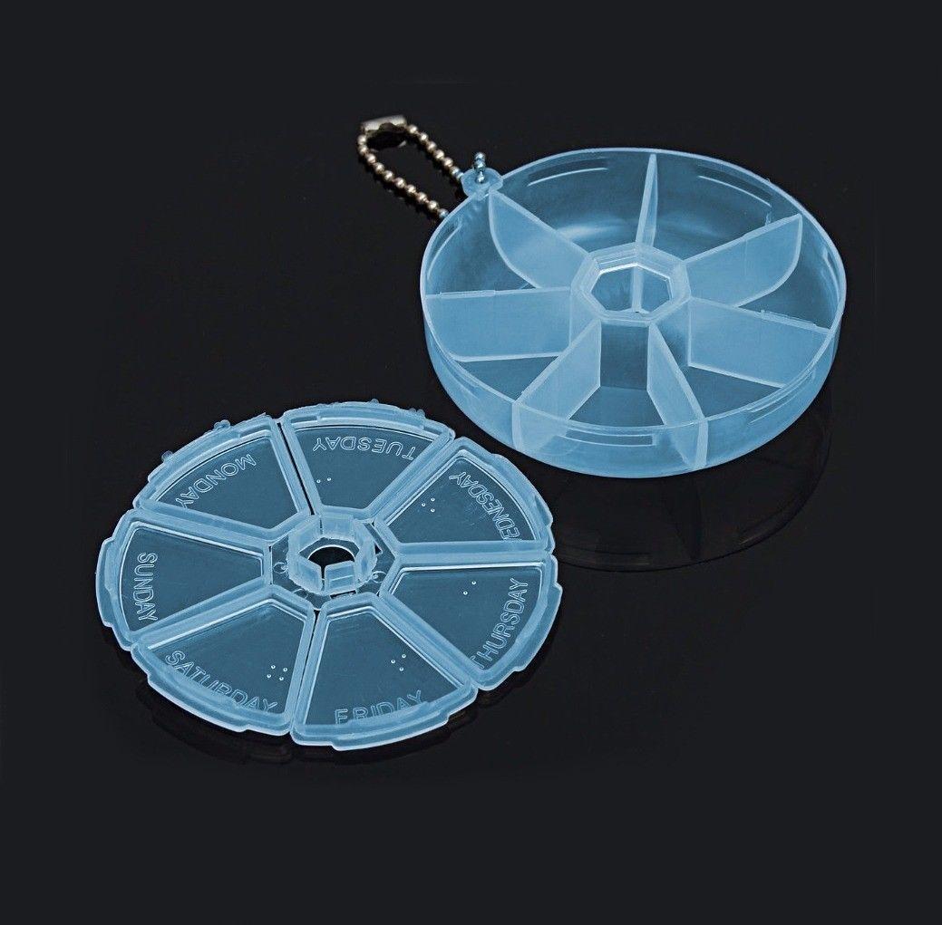 Pill Box Holder 7 Days Mon-Sun Medicine Pill Holder Plastic Container 3 Colours 0456 (Large Letter Rate)