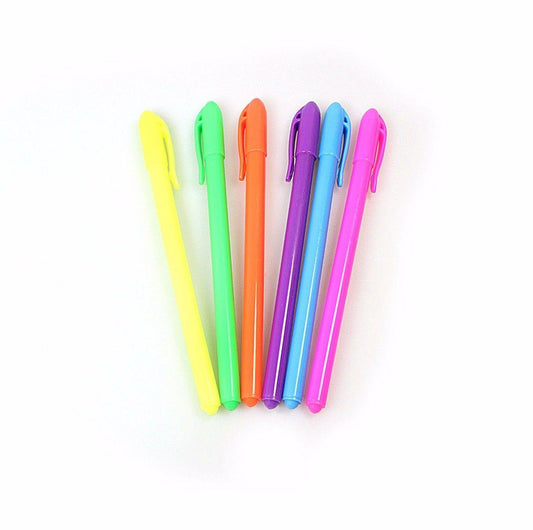 Assorted Colour Highlighters 6 Pack Arts & Craft (Large Letter Rate)