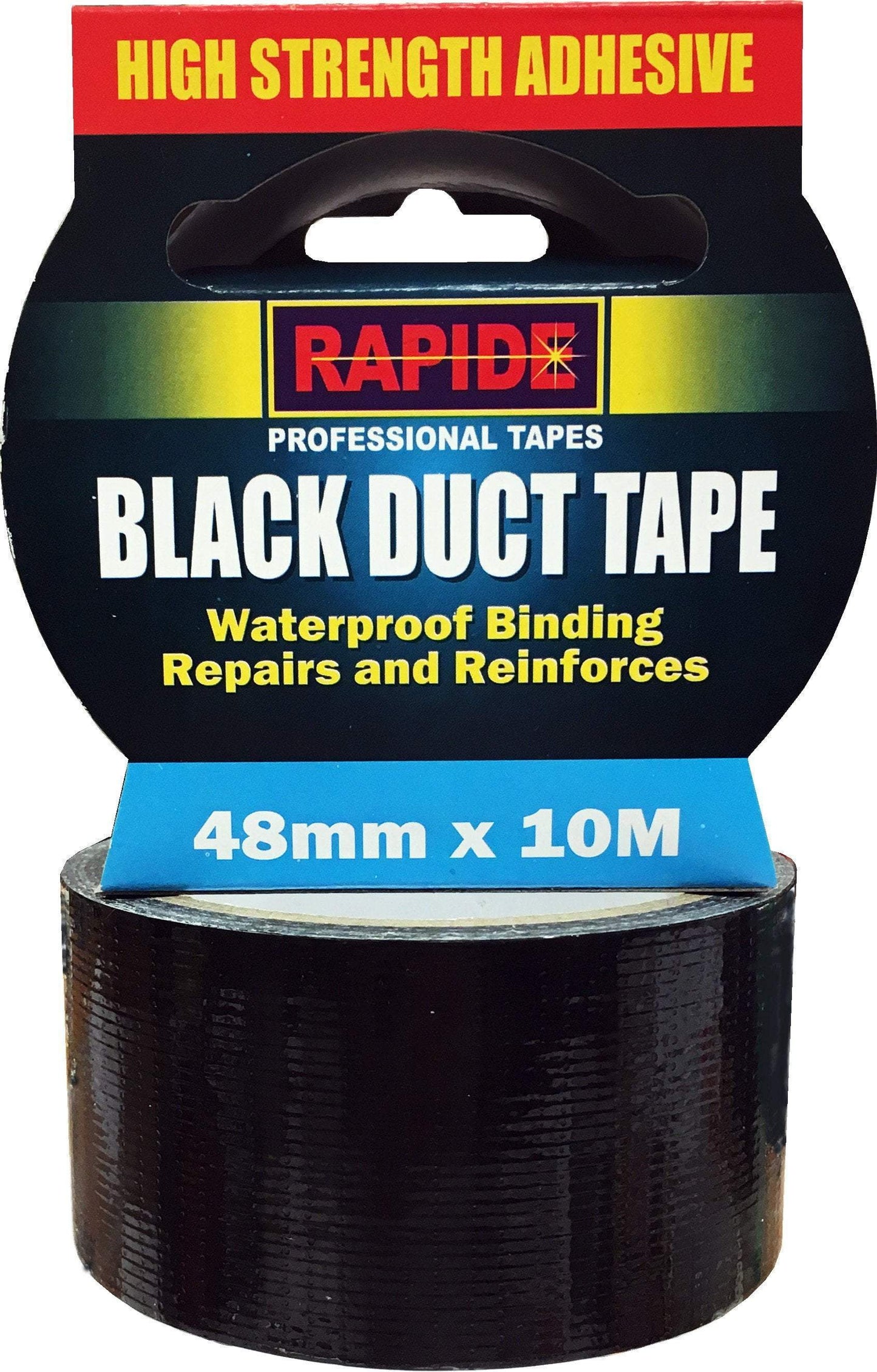 Rapide High Strength Adhesive Black Duct Tape Waterproof 48mm x 10m 5809 (Parcel Rate)