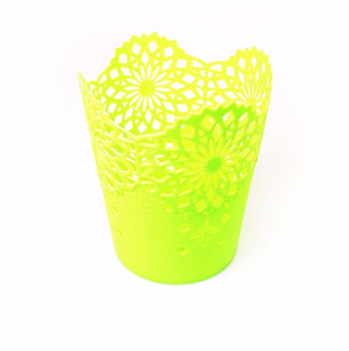 Mini Flower Cut Assorted Colour Bedroom/Household Bin   2272 (Parcel Rate)