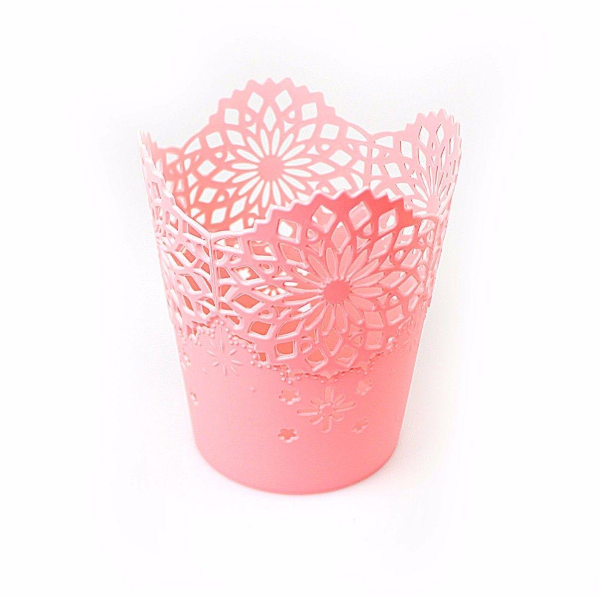 Mini Flower Cut Assorted Colour Bedroom/Household Bin   2272 (Parcel Rate)