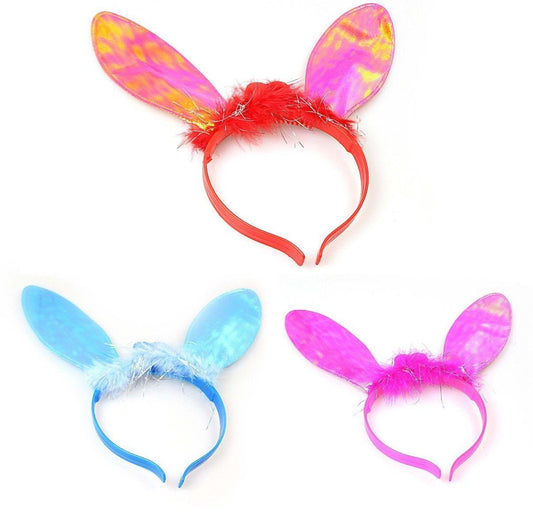 Children's Rabbit Hair Head Band Assorted Colours 3296 (Parcel Rate)