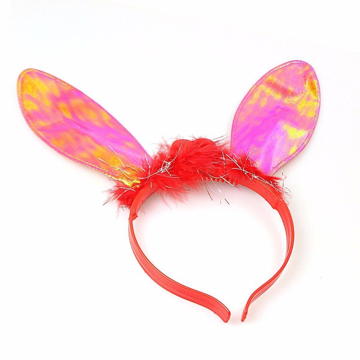 Children's Rabbit Hair Head Band Assorted Colours 3296 (Parcel Rate)